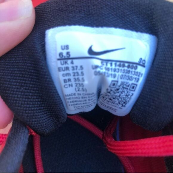 Nike Air Max 1 Red Gold Sequin Women’s Size 6.5 - Picture 7 of 11